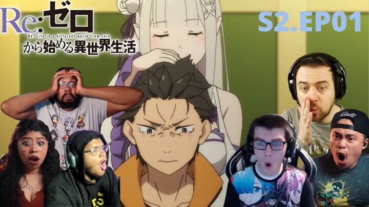 IT'S HERE !  RE ZERO SEASON 2 EPISODE 01 BEST REACTION COMPILATION