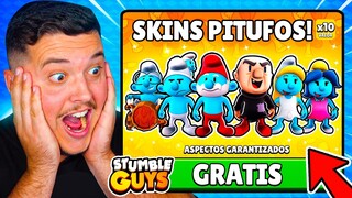 CONSIGUE GRATIS TODAS las NUEVAS SKINS de PITUFOS en STUMBLE GUYS! 🤑