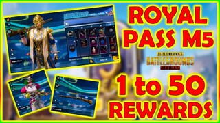 ROYAL PASS M5 REWARD 1 TO 50 | C1S3 ROYAL PASS M5 1 TO 50 REWARDS