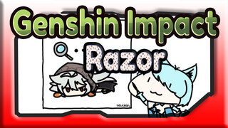 [Genshin Impact][Hand-decorated Stickers by Korean 
painter] Razor(Ver. Speed X8)