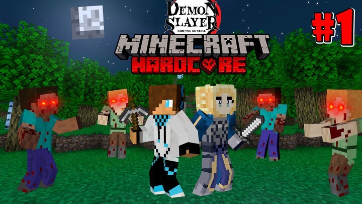 เอาชีวิตรอดจากเหล่าอสูรในคืนแรก! จะตายไหมเนี่ย??? | MInecraft DemonSlayer Hardcore #1