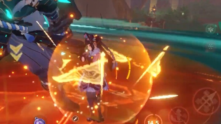 Demonstration of the charging cycle of Yunjin and Kitain's ten characters