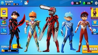 ULTRAMAN CHAINSAW MAN VS ULTRAMAN BOBOIBOY DI GAME STUMBLE GUYS