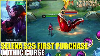 SELENA "GOTHIC CURSE" NEW ELITE SKIN S25 FIRST PURCHASE 100 DIAMONDS ONLY!! - MOBILE LEGENDS