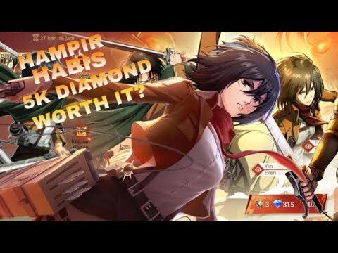 GATCHA SKIN MLBB X AOT | HAMPIR HABIS 5K DM? WORTH IT?!!