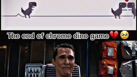 ending of the chrome dino game