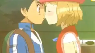 [Pokemon XY&Z] "Zhi Se" Ash and Serena kiss goodbye CP animation cut