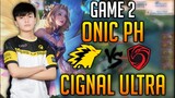 ONIC PH VS CIGNAL ULTRA | GAME 2 | LUNOX