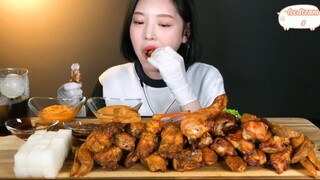 Gà rán lò, gà rán ớt, nhiều loại sốt chấm gà 2 #amthuc