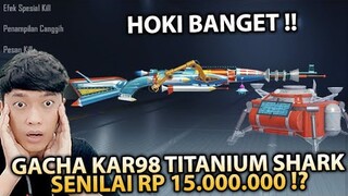 NEKAT GACHA SKIN KAR98 TITANIUM SHARK SENILAI RP 15.000.000 !? ASLI HOKI BANGET !! - PUBG MOBILE
