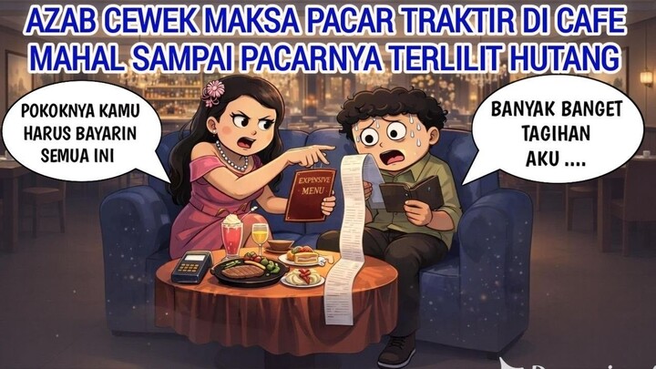 AZAB CEWEK MAKSA PACAR TRAKTIR DI CAFE MAHAL SAMPAI PACARNYA TERLILIT UTANG  ANI