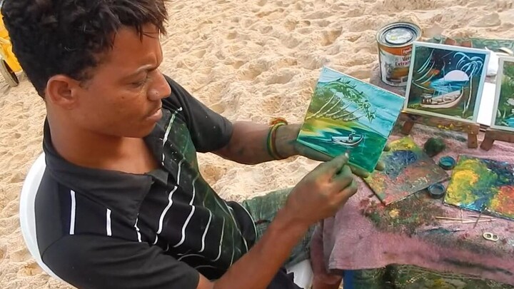 Bos melukis dengan jarinya di tepi pantai, membunuh semuanya dalam hitungan detik! ! !