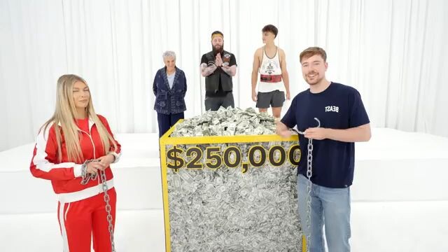 MR BEAST - Survive 30 Days Chained To Your Ex, Win $250,000
