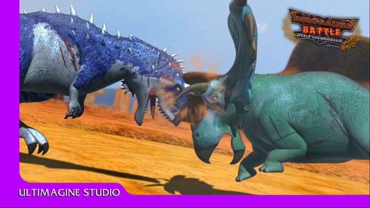 Epic Carnotaurus VS Medusaceratops Showdown | Dinosaurs Battle s1 GA6