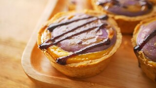 [Ẩm thực] Làm bánh tart trứng nhân việt quất phô mai tan chảy~