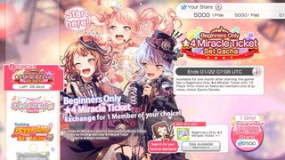 Saatnya kita Gacha di Bandori versi global apakah dgn modal 5000 star bisa dpt karakter ★4 🤔