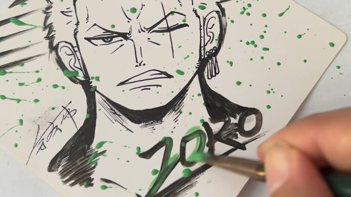 Green Can Be Zoro Too (Painting Process)