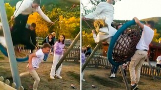 Man Trying to Get Into Swing Gets Thrown Over Top Viral Videos of The Week