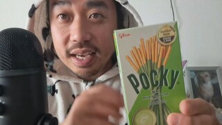 ASMR POCKY MATCHA - EATING SOUNDS
