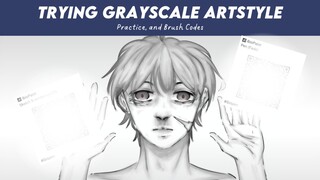 NYOBA GRAYSCALE ARTSTYLE?! BAGUS GA YAA? KLIK VIDEO INI KALO SPILLAN BRUSH YANG AKU PAKEEE