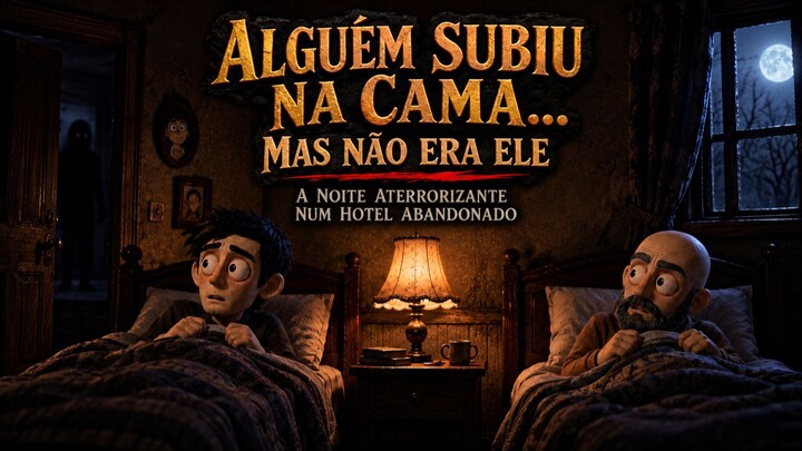 Alguém subiu na cama... mas não era ele; A noite aterrorizante num hotel abandonado!