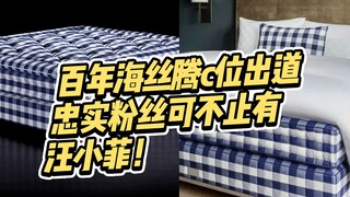 百年海丝腾床垫c位出道，经典蓝白格设计终于出圈，忠实粉丝可不止有汪小菲！