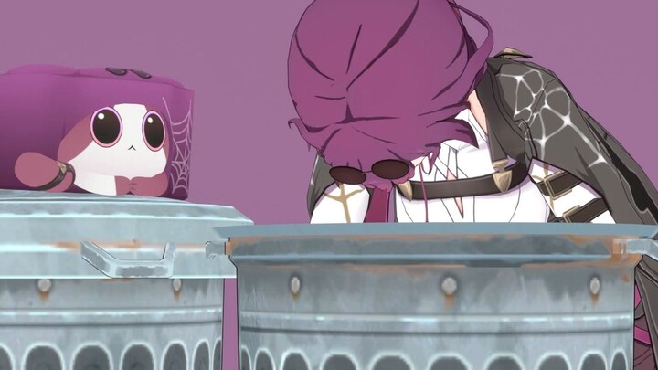 Ka Ma encountered a cat rummaging through garbage