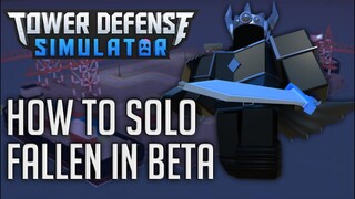 [BETA] How to Solo Fallen Mode | Tower Defense Simulator | ROBLOX
