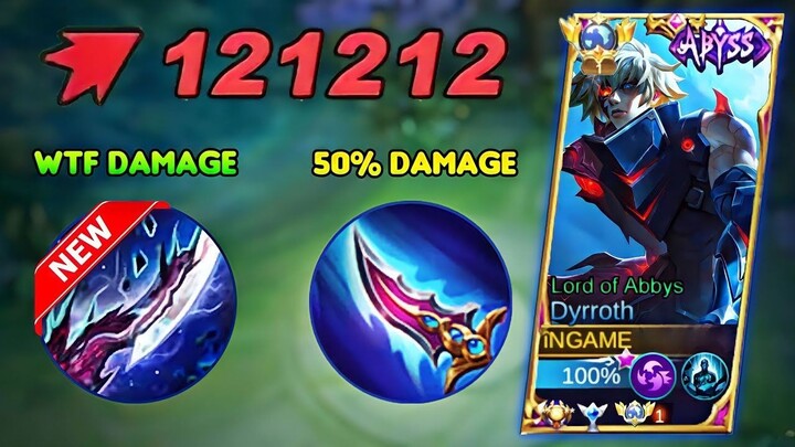 GLOBAL DYRROTH NEW BEST BUILD FOR ONE HIT IS HEREE!!  ENEMY THINK I'M USING CHEA