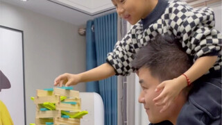 挑战68层轨道积木，1.6以下建议有爸爸陪同