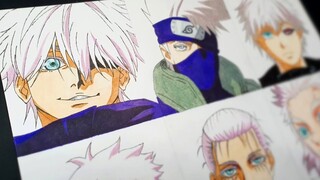 คุณสามารถวาด Gojo Satoru แบบใดได้บ้างโดยใช้สไตล์อนิเมะ 6 แบบ?