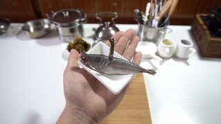 [Food][DIY]Boiled fish with pickled cabbage and chili in mini kitchen