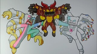 draw 3 legendary huggy wuggy vẽ ba huggy Huyền Thoại