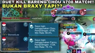 KETIKA GLOBAL FANNY DAN CHOU 4708 MATCH BERSATU! MUSUH LANGSUNG TOXIC BILANG GW BAB1!!