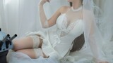 [koleksi cos] Cosplay Miss Azur Lane menikah dengan anjing Atago, gaun pengantinnya berkibar, sepert