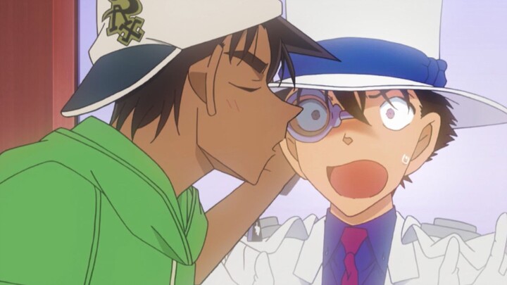 [Conan's latest episode: Heiji forcefully kisses Kid] The correct way to give the kiss of the centur