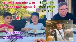 Tiệm pizza hơn 1m của hot boy người Ý/ăn pizza bên ngoài vườn/cathy gerardo cuộc sống ở pháp