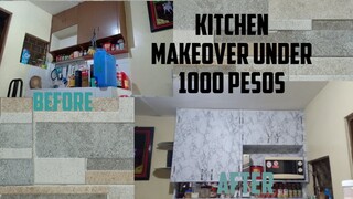 #DIYWallpaperChallenge Extreme cheap kitchen makeover | For less 1000 pesos only!