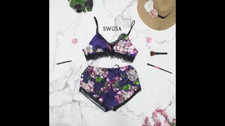 [ BISA BAYAR DI TEMPAT ] SEXY BIKINI BAJU TIDUR WANITA LINGERIE SEKSI MOTIF BIRU SW03A