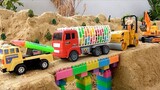 工程机械建桥和玩具汽车挖掘机