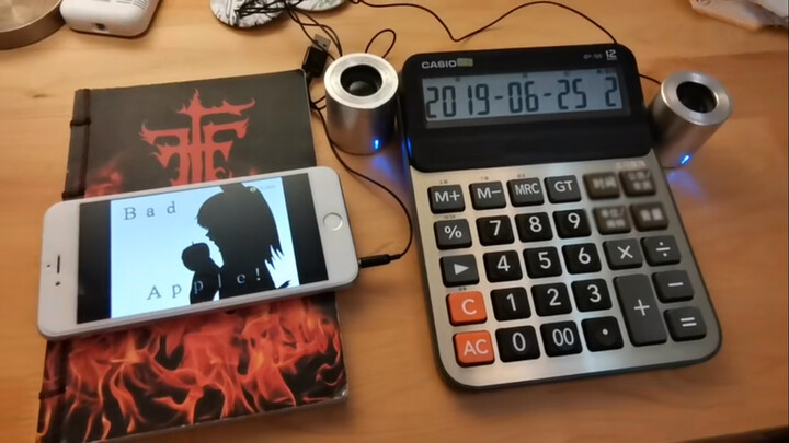 Play Bad Apple with a calculator