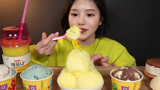 SUB 🍋✨ Icecream macaron Mukbang ASMR