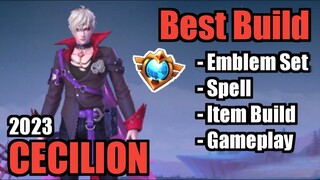 CECILION BEST BUILD 2023 | TOP 1 GLOBAL CECILION BUILD | CECILION - MOBILE LEGENDS | MLBB