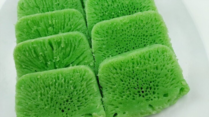 Kue Tepung Beras, Kenyal, Bersarang, Tanpa Telur, Takaran Sendok, Hanya 5 Bahan