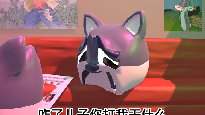 After studying animation for three years, I made my own 3D Dog Head Theater (6)