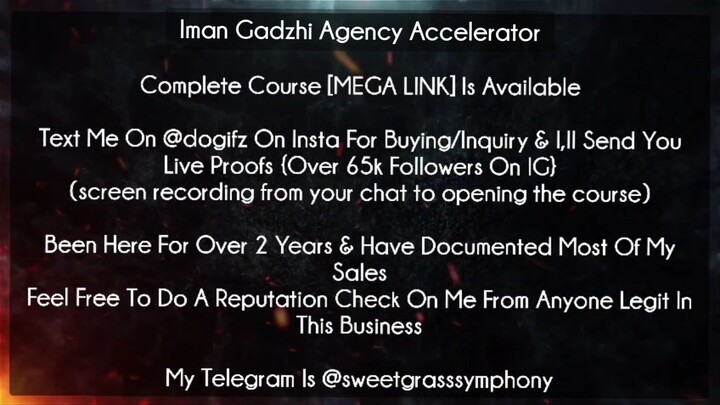 Iman Gadzhi Agency Accelerator Course download