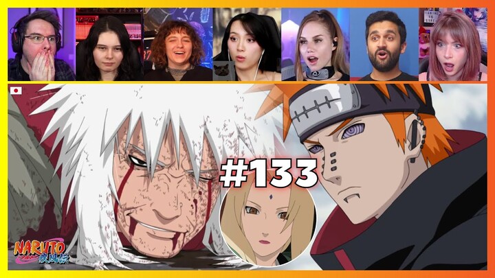 Naruto Shippuden Episode 133 | Jiraiya's Death | Reaction Mashup ナルト 疾風伝