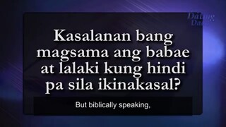 Kasalanan bang magsama ang babae at lalaki kung hindi pa sila ikinakasal - Ang Dating Daan