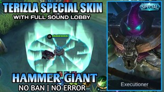 Terizla Special Skin Script - Hammer Giant | 100% Full Effects + Back Up File | Mobile Legends
