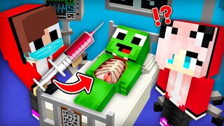 Baby JJ Must Have a Surgery To Baby Mikey ! Surgery in Minecraft challenge (Maizen Mazien Mizen)